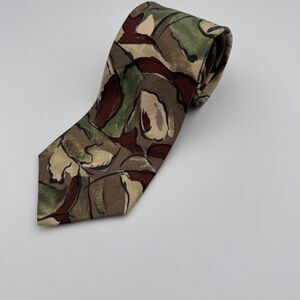 Pierre Balmain Vintage Abstract 100% Silk Neck Tie Neutral
